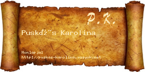 Puskás Karolina névjegykártya