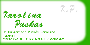 karolina puskas business card